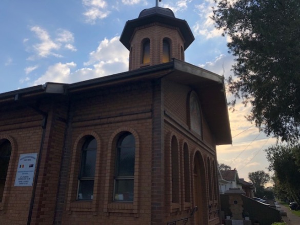 Romanian Orthodox Church, installed eaves and front peak roof