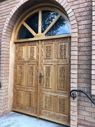 Romanian Orthodox Church, fitted these beautifully prepared doors